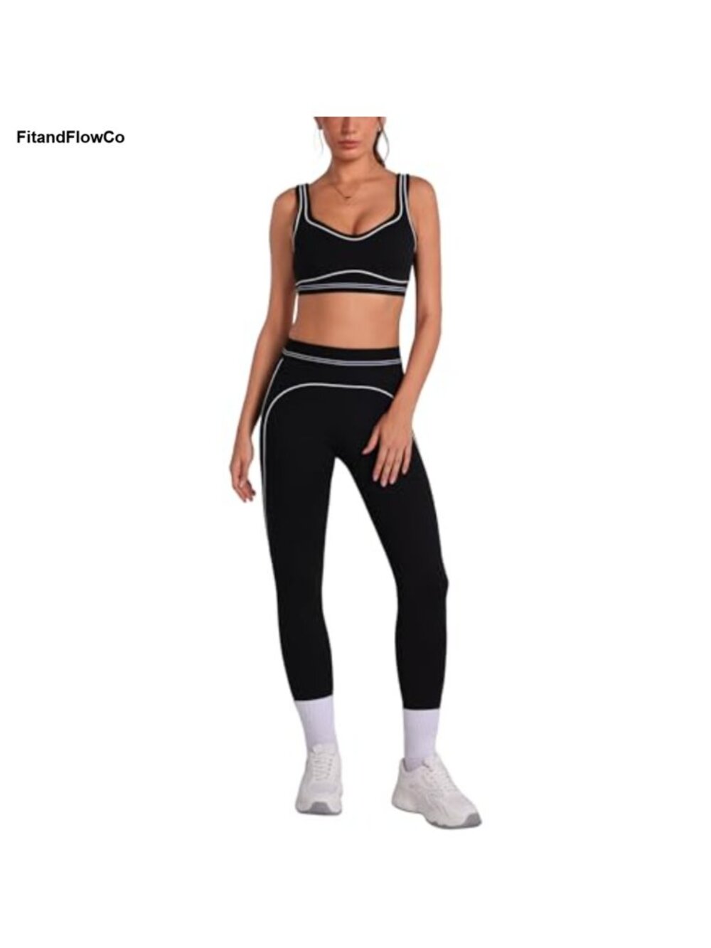 Women's 2 Piece Workout Set Padded Sports Bra High Waist Tummy Control Leggings